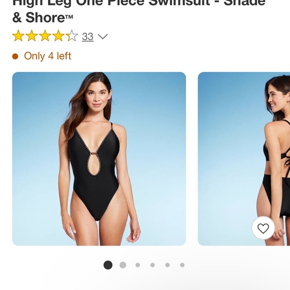 Women's Plunge Bead Detail Extra High Leg One Piece Swimsuit - Picture 7 of 7